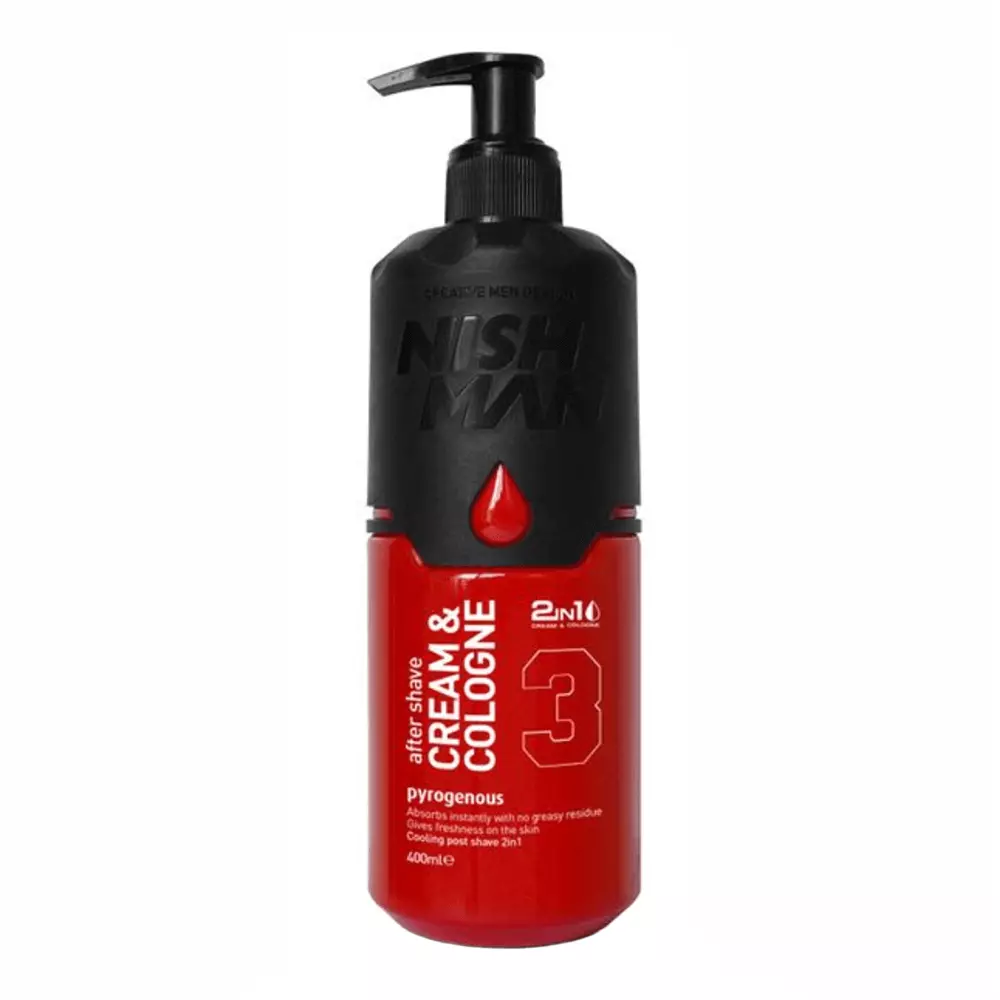 Nish Man After Shave Cream Cologne, Pyrogenous - 400 ml